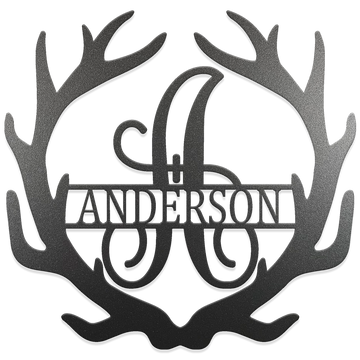 Metal Antler Monogram
