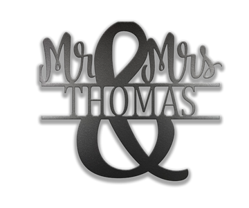 Custom Steel Monograms - Wedding Monogram Gift