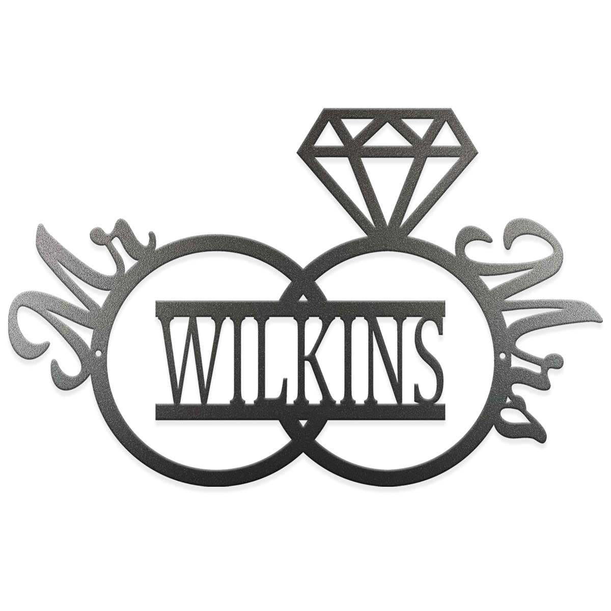 Mr. & Mrs. Steel Marriage Monogram