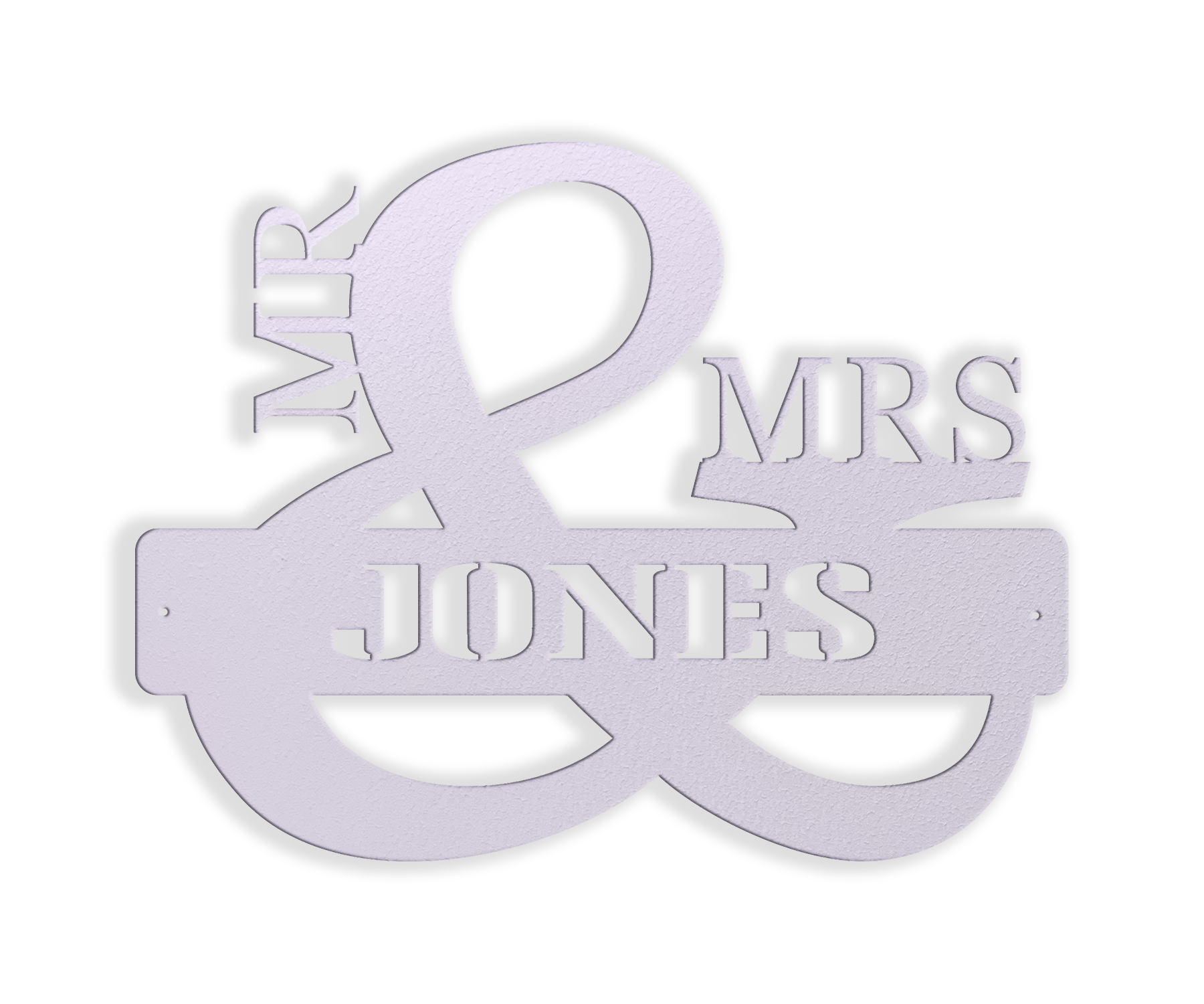 Custom Steel Monograms - Wedding Monogram Present