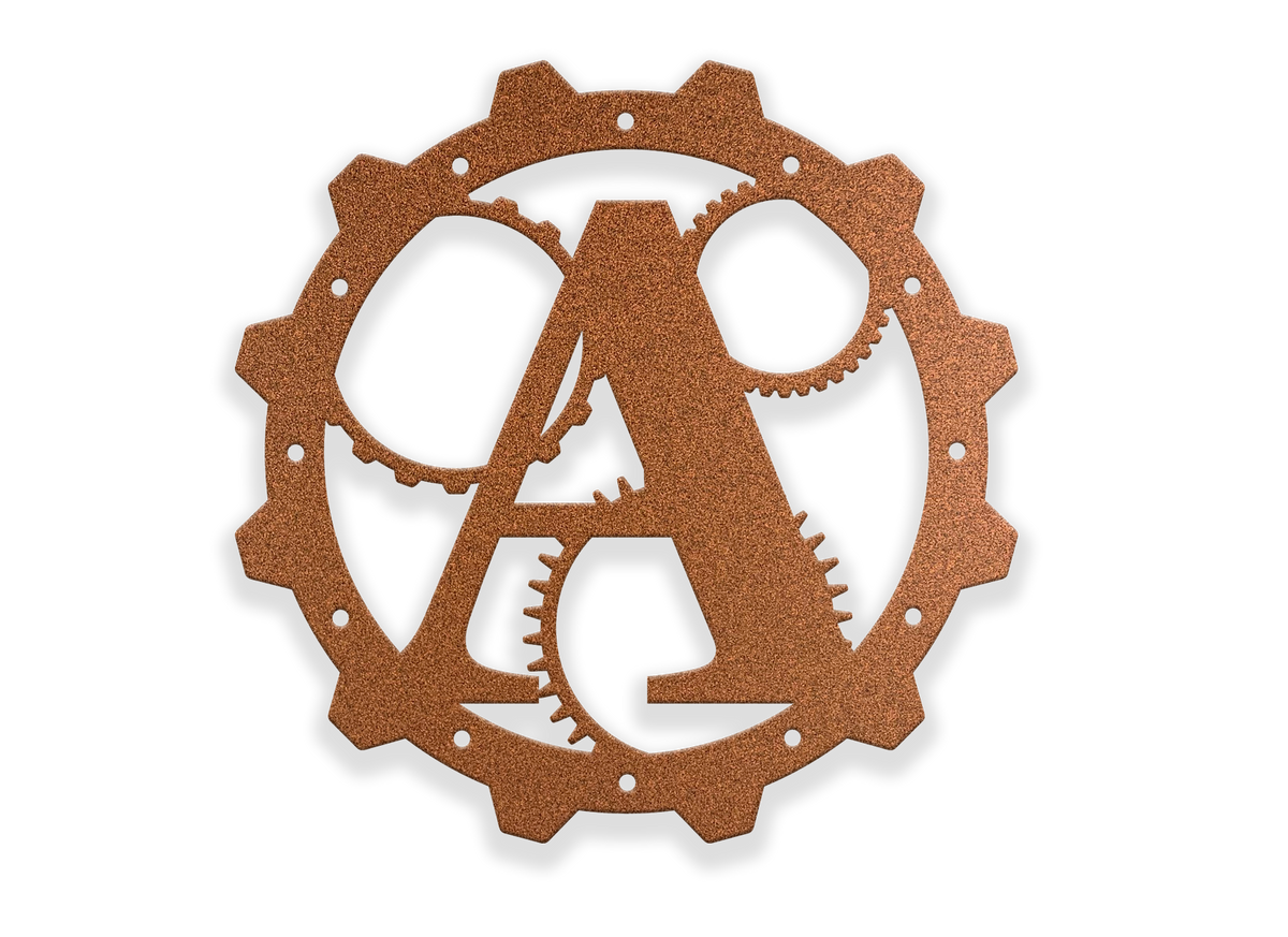 Strunk Monogram Steampunk Industrial Metal Monogram