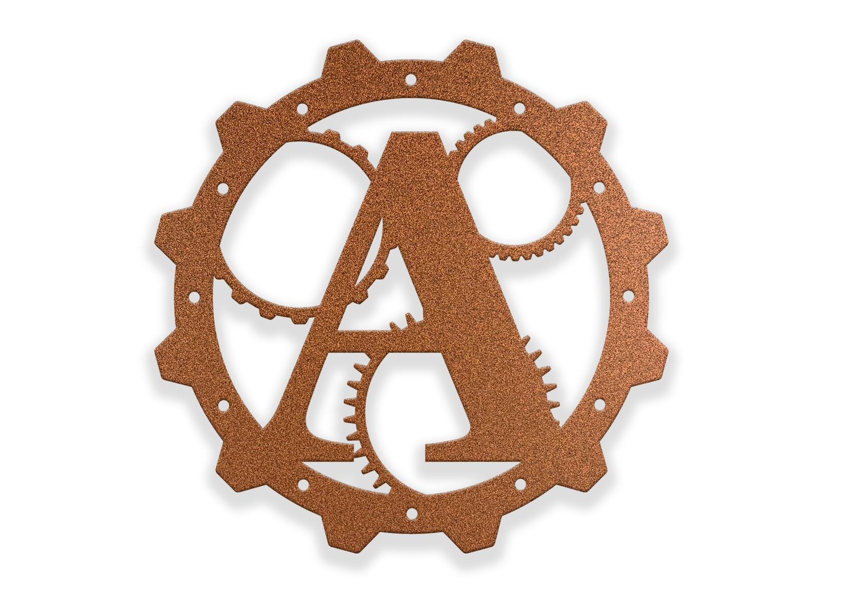Custom Steel Monograms - Steampunk Industrial Metal Monogram