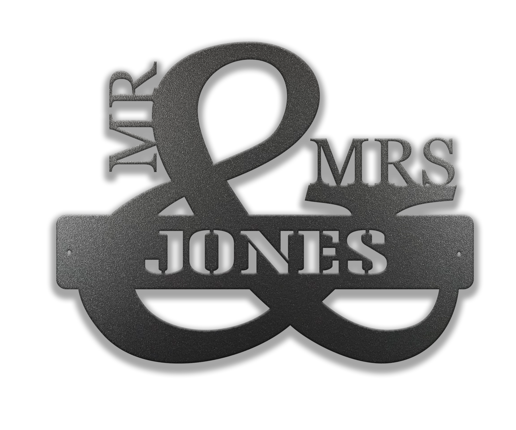 Custom Steel Monograms - Wedding Monogram Present