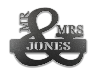 Custom Steel Monograms - Wedding Monogram Present